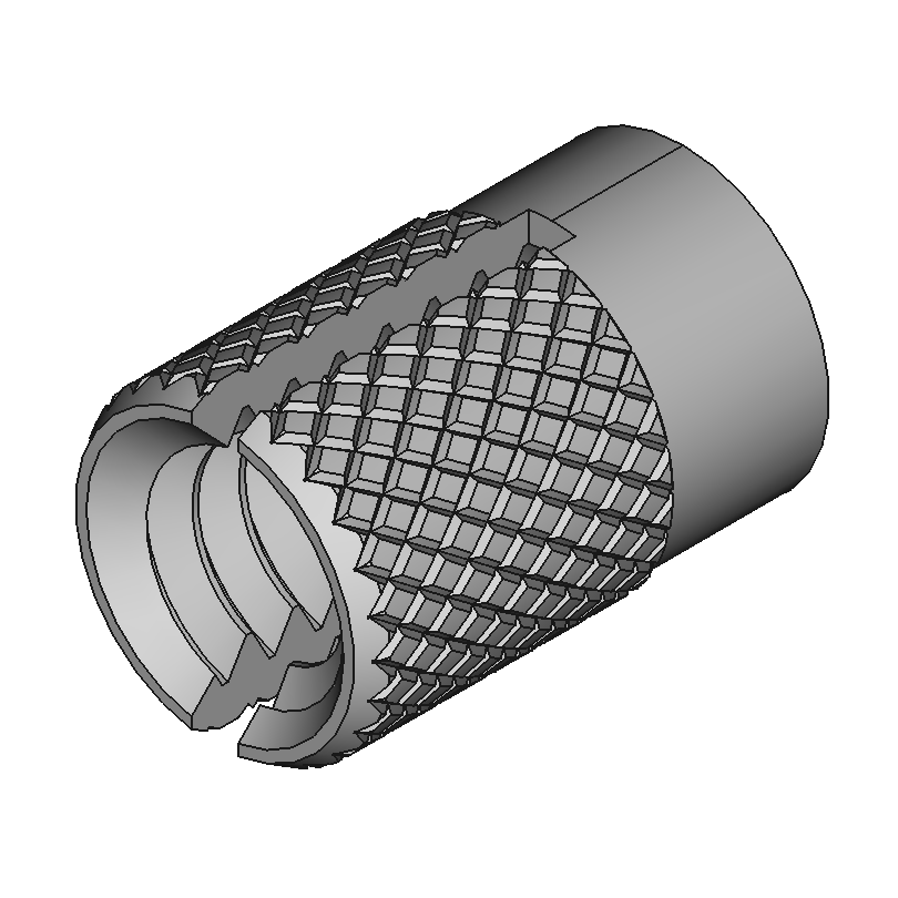 18-8 Stainless Steel Flanged Screw-to-Expand Inserts for Plastic