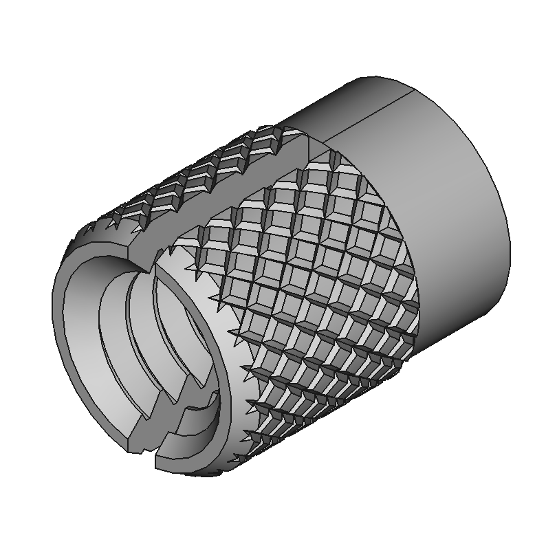 18-8 Stainless Steel Screw-to-Expand Inserts for Plastic