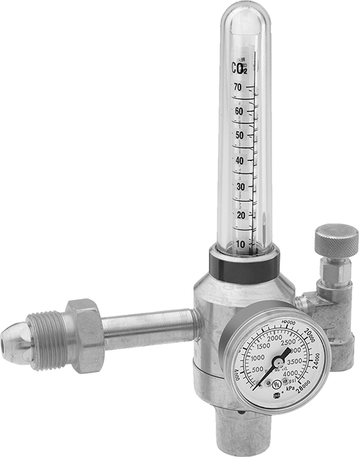 Easy-Read Tank-Mount Pressure-Regulating Valves with Flowmeter for Inert Gas