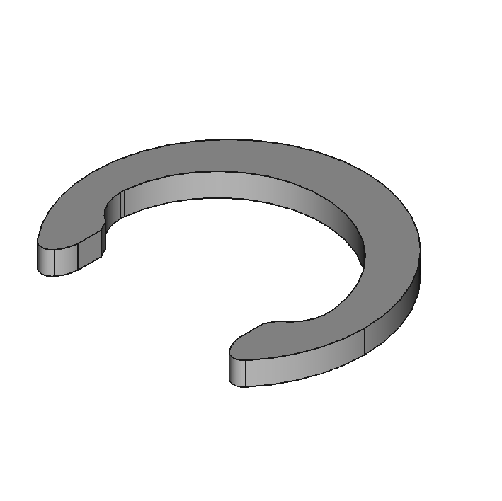 Low-Clearance Side-Mount External Retaining Rings