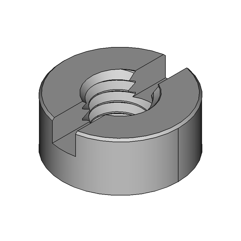 Metric Slotted Round Nuts for Tight Spaces
