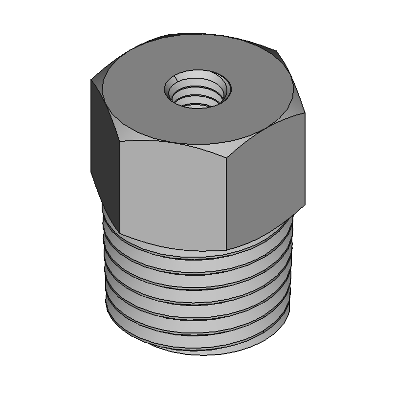 Miniature Medium-Pressure Aluminum Threaded Pipe Fittings