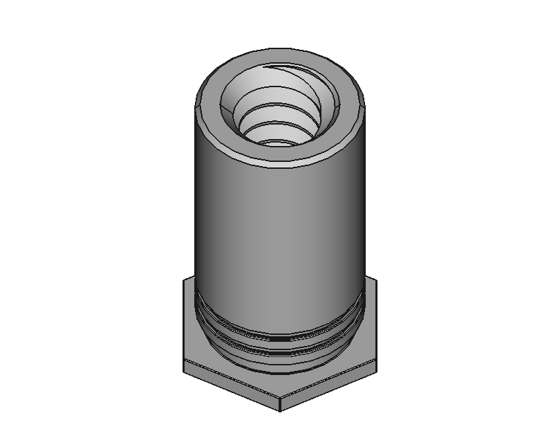Press-Fit Threaded Standoffs with Open End