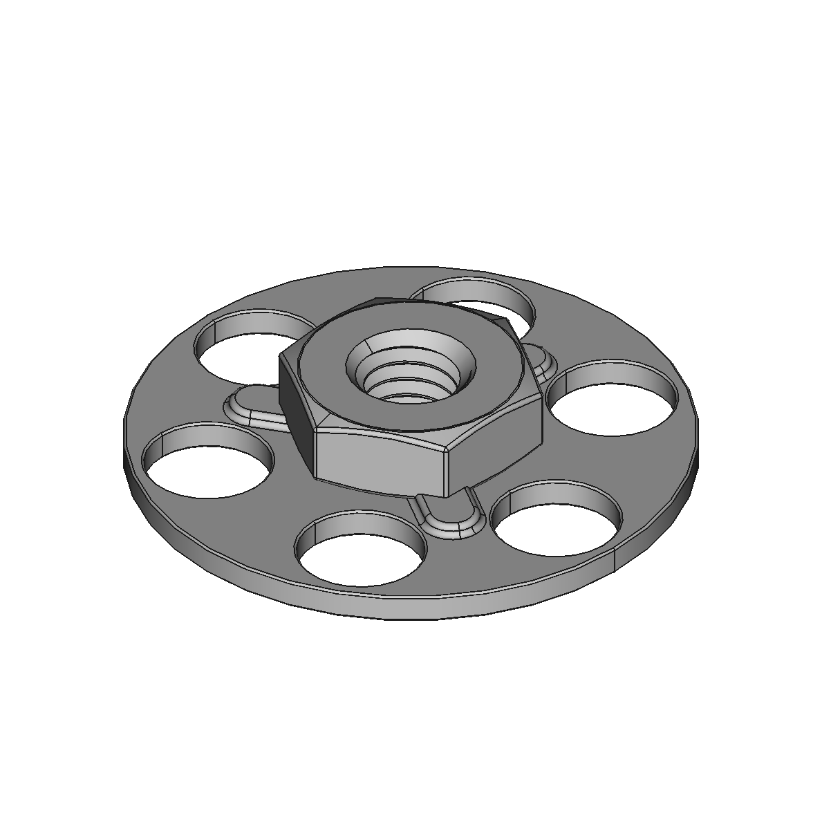 Stainless Steel Adhesive-Mount Nuts