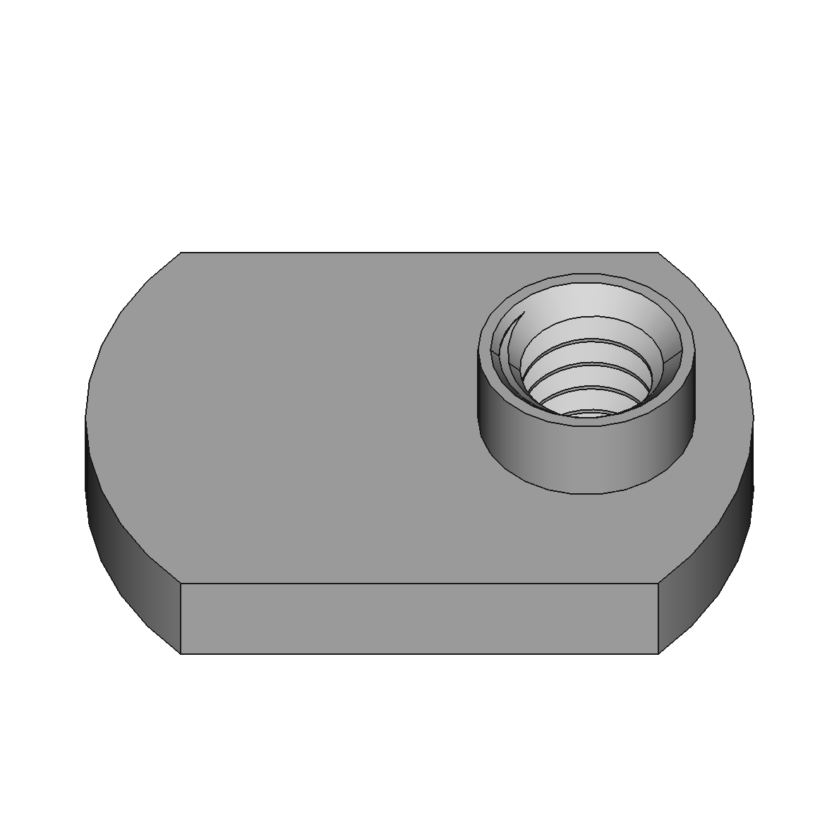 Stainless Steel Offset-Barrel Narrow-Base Weld Nuts