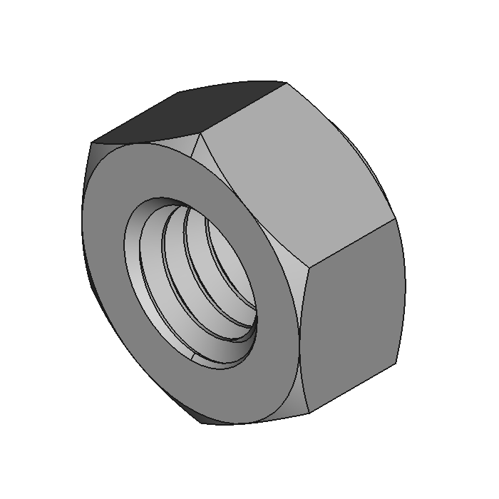 Glass-Filled Nylon Hex Nuts