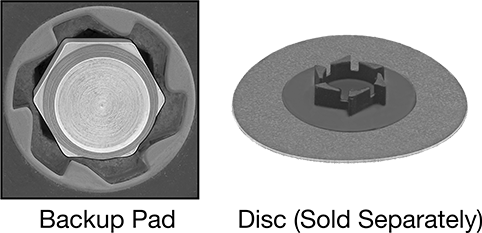 Backup Pads with Shank for Quick-Change Sanding Discs