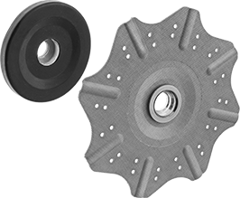 Disc-Cleaning Backup Pads for Arbor-Mount Sanding Discs