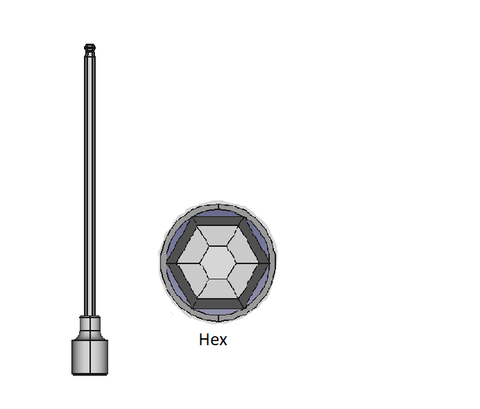 Extended-Reach Ball-End Hex Bit Sockets