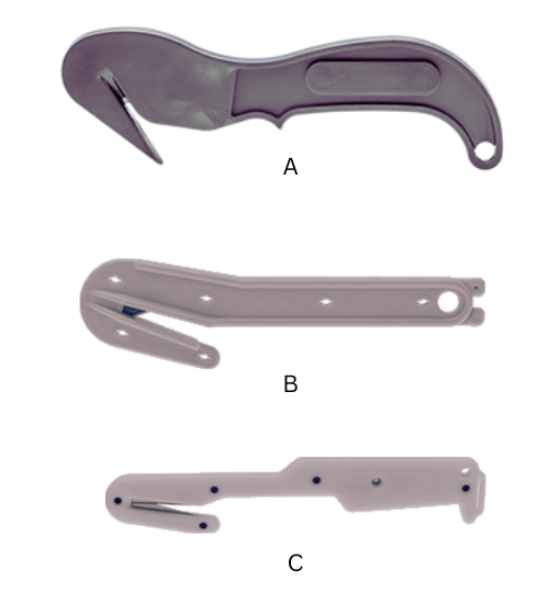 Fixed-Blade Utility Knives with Protected Blade