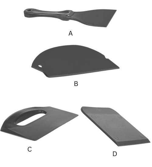 Food Industry Nonscratching Plastic Putty Knives