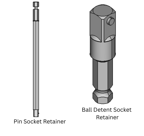 Hex Shank to Power Socket Square Drive and Impact Square Drive Adapters