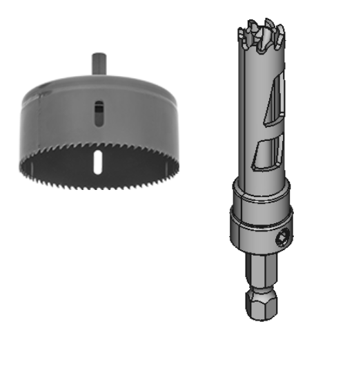 Hole Saws with Built-In Arbor