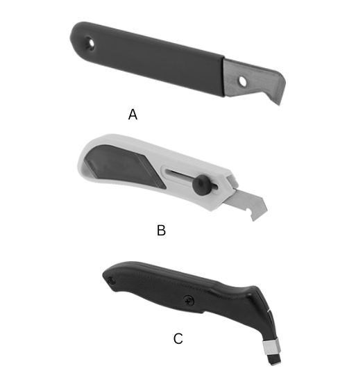 Plastic-Scoring Blade Utility Knives