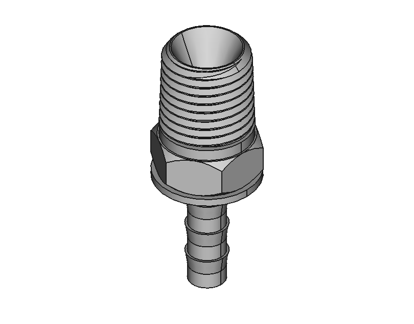 Push-On Barbed Hose Fittings for Hydraulic Fluid