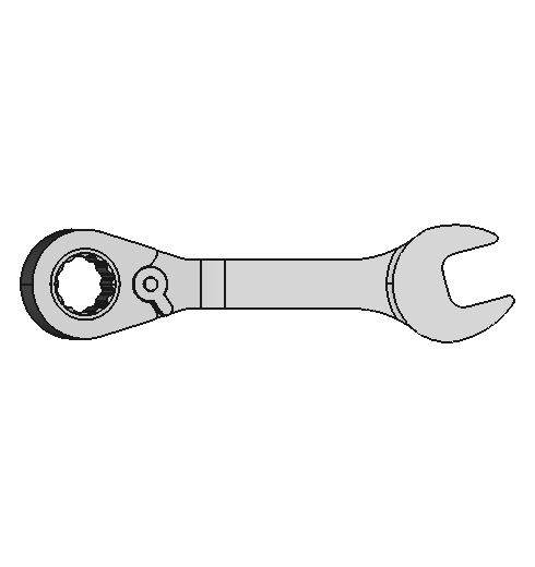 Reversible Stubby Ratcheting Combination Wrenches