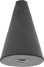 Rubber-Cushioned Abrasive Grinding Bits without Shank for Metals