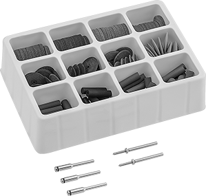 Rubber-Cushioned Abrasive Grinding Bit Sets for Metals