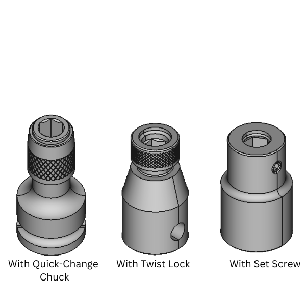 Secure-Hold Bit Adapters for Ratchet Wrenches