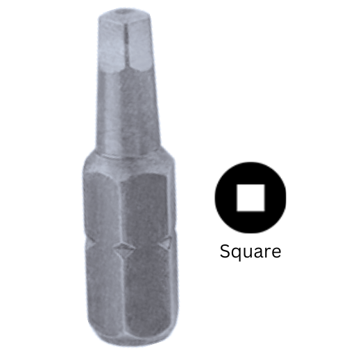 Square Bits for Stainless Steel Screws
