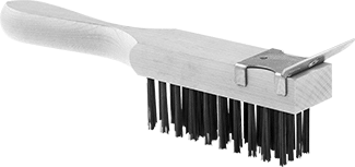 Aggressive-Cleaning Abrasive Brushes with Scraper
