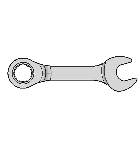 Stubby Ratcheting Combination Wrenches